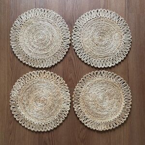Natural Woven Jute Placemats (Set of 4)